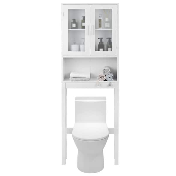 Costway 23 in. W Wall Cabinet/Toilet Topper/Over the John in White