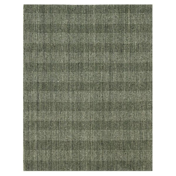 5 ft. x 8 ft. Multi-Colored Wool Plaid Hand Woven Area Rug