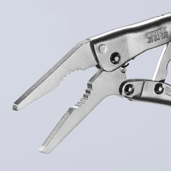 キルヒアイス KNIPEX 6-1/2 in. Long Nose Locking Pliers 41 34 165 - The Home Depot