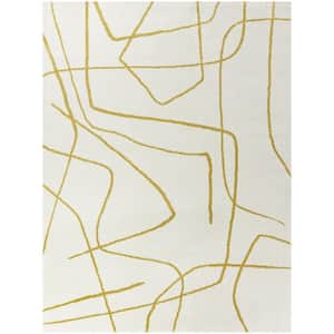 Descartes Mustard 7 ft. 10 in. x 10 ft. Abstract Area Rug