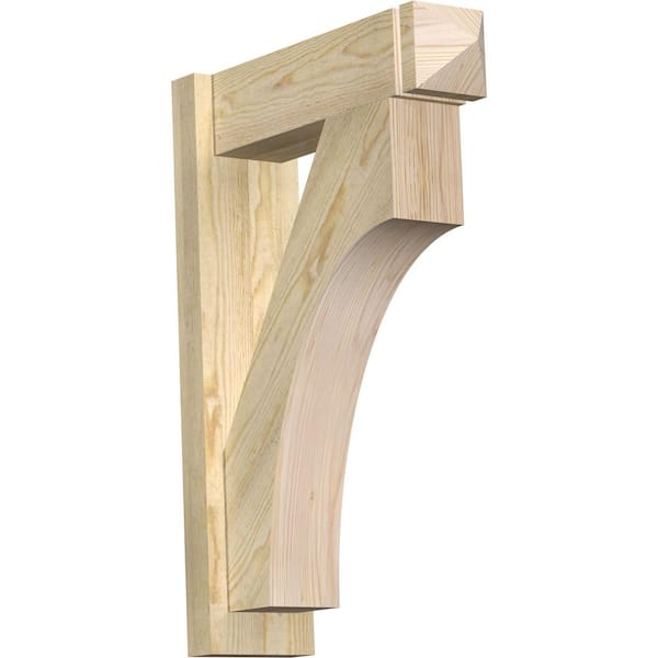 Ekena Millwork 6 in. x 28 in. x 20 in. Douglas Fir Westlake Arts and Crafts Rough Sawn Outlooker