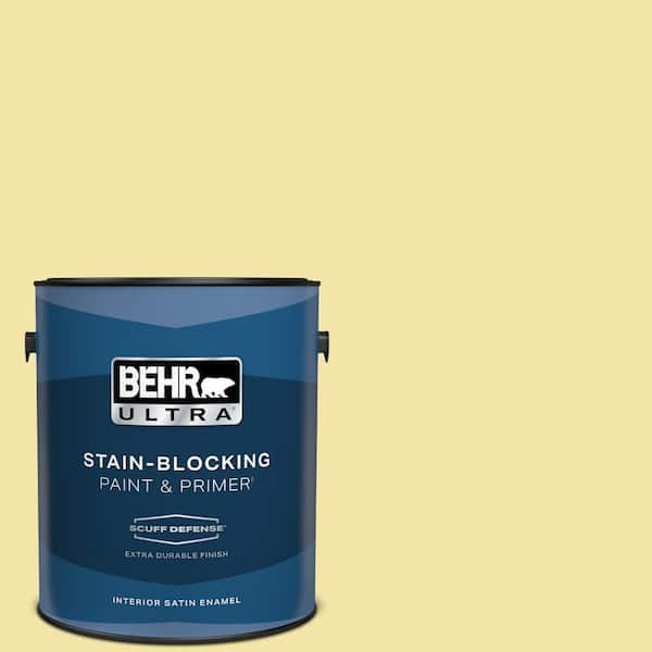 BEHR ULTRA 1 gal. #P320-3 Lily Bulb Extra Durable Satin Enamel Interior Paint & Primer