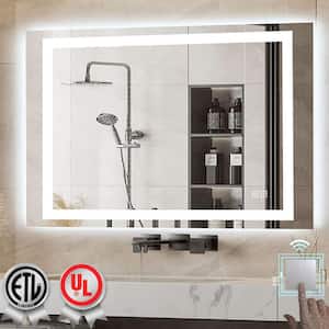 Super Bright 32 in. W x 24 in. H Rectangular Frameless Anti-Fog LED Wall Bathroom Vanity Mirror with Front Light
