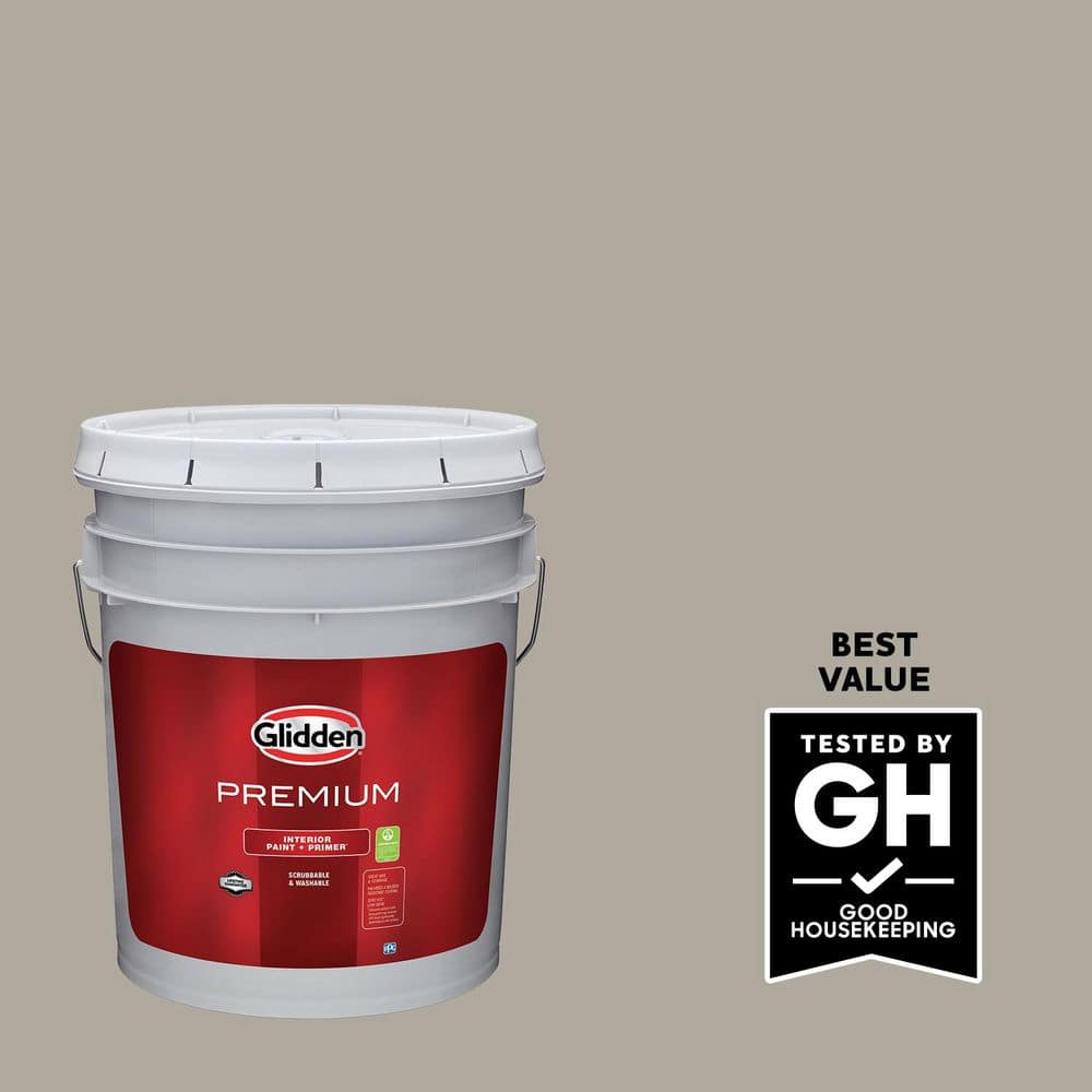 Glidden Premium - 5 gal. PPG1000-3 Fieldstone Flat Interior Latex Paint