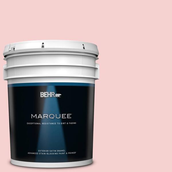 BEHR MARQUEE 5 gal. #P170-1A Pinky Promise Satin Enamel Exterior Paint & Primer