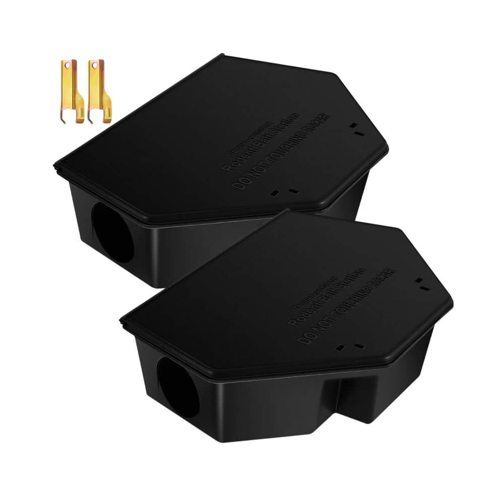 Indoor/Outdoor Rat Bait Station with Keys, 2-Pack, Compact Trapezoid Design, Safe for Pets and Children price history on PriceWatchPro