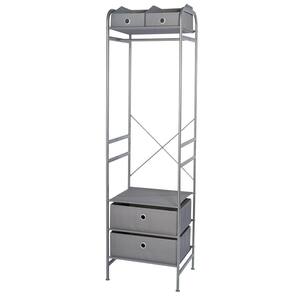 Gray Steel Clothes Rack 20 in. W x 72 in. H