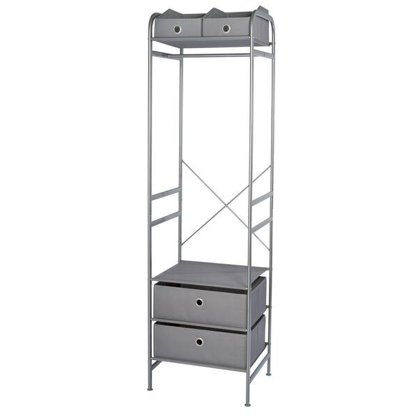 neatfreak Gray Steel Clothes Rack 20 in. W x 72 in. H