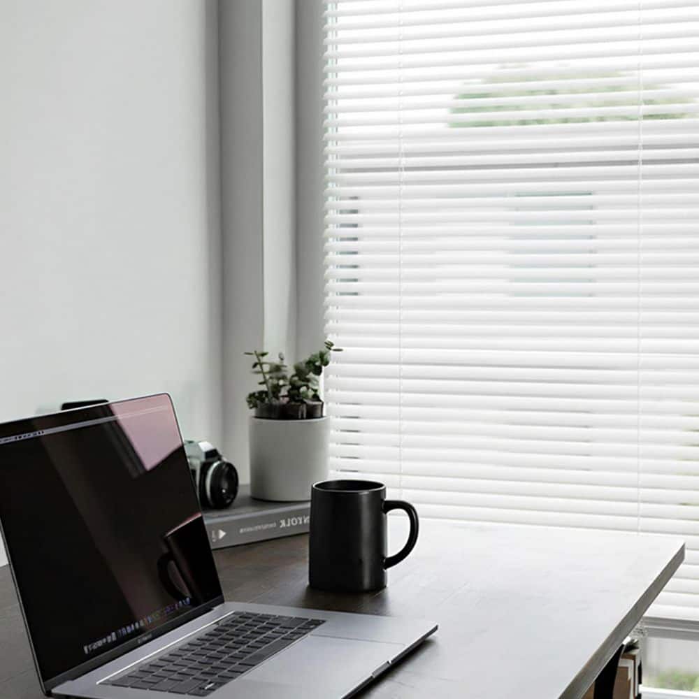 White Cordless Room Darkening Mini Blinds with 1 in. Slats-72 in. W x 48 in. L price history on PriceWatchPro