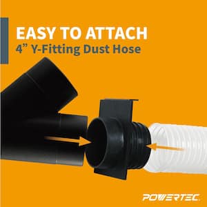4 in. Blast Gate Dust Collection Quick Change Threaded/Non-Threaded Ends for Dust Hoses and Flanges (2-Pack)