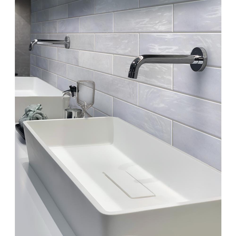 Lavanda Blue Polished Ceramic Subway Tile 2.58 x 8 Inch
