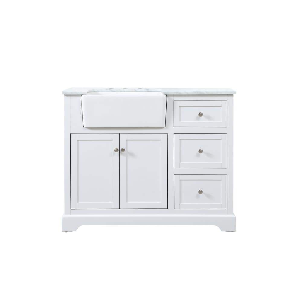 Timeless Home 42 in. W x 22 in. D x 34.75 in. H Single Bathroom Vanity Side