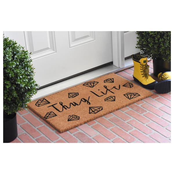 Calloway Mills Black Cat Welcome Door Mat 17 in. x 29 in., Multi