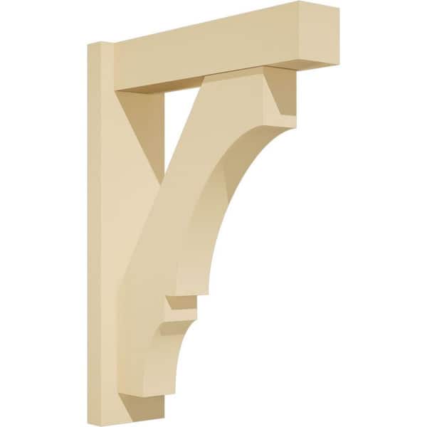 Ekena Millwork Balboa 5 in. W x 24 in. H x 18 in. D Signature Urethane Polyurethane Outlooker with Block Ends