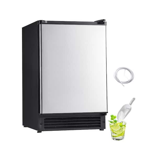 Undercounter Ice Maker, 15 lbs. /Day, Reversible Door, Stainless Steel, No Drain, for Home & Commercial Use