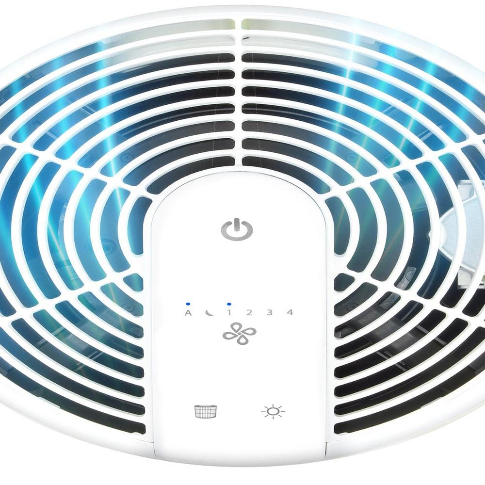 White True HEPA Tower Air Purifier with UV-C Light