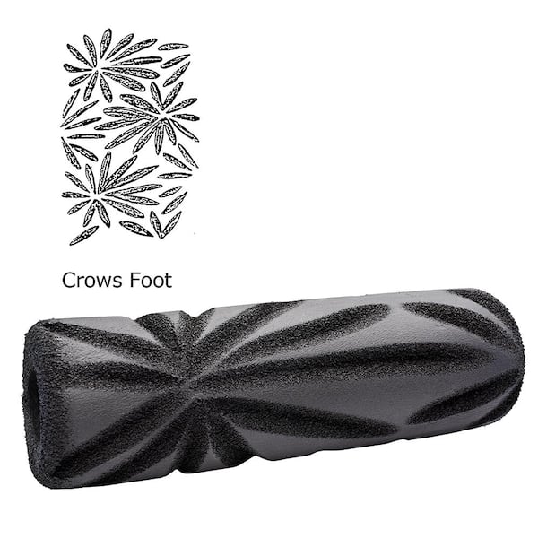 9 in. Crows Foot Textured Foam Roller Cover