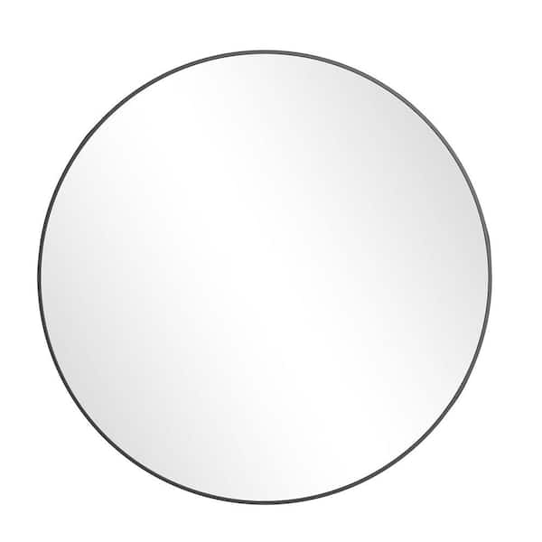24 in. W x 24 in. H Round Framed for Over Sink, Living Room, Bathroom Vanity Mirror in Black