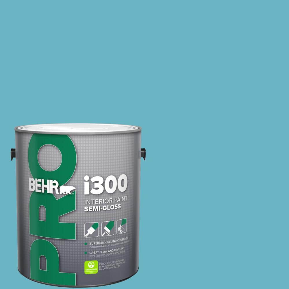 BEHR PRO 1 gal. #530D-5 Riverside Blue Semi-Gloss Interior Paint ...