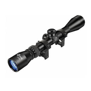 3-9 in. x 40 in. Optics R4 Reticle Crosshair Scope with Free Mounts, Black