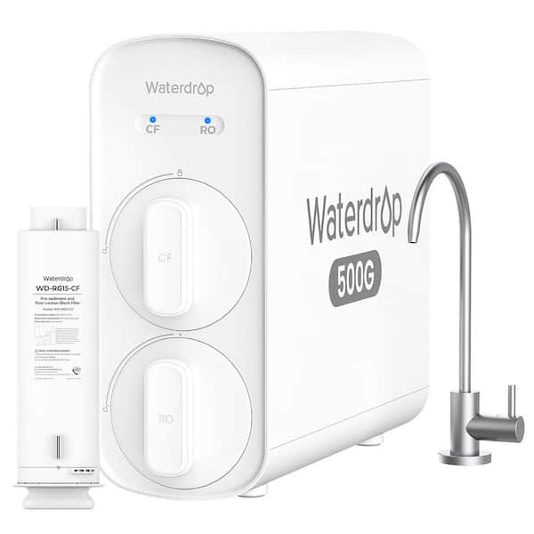 WD-G5P500 Reverse Osmosis Water Filter NSF/ANSI 372 Certified 7-Stage 500GPD 2:1 Pure to Drain Extra 1 G5P500-CF Filter
