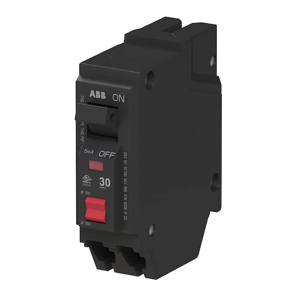 ABB - 30 Amp 1-Pole Ground Fault Plug-On Neutral Circuit Breaker with Self-Test (THQL1130PGFTA)