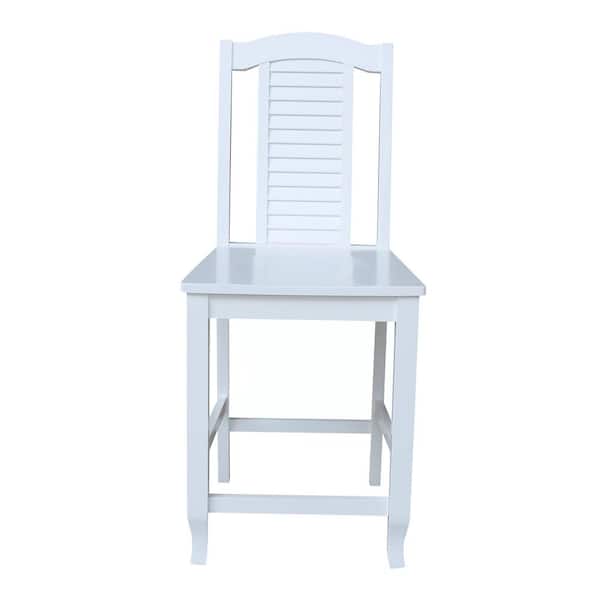 International Concepts 24 in. H White Seaside Counter Height Stool