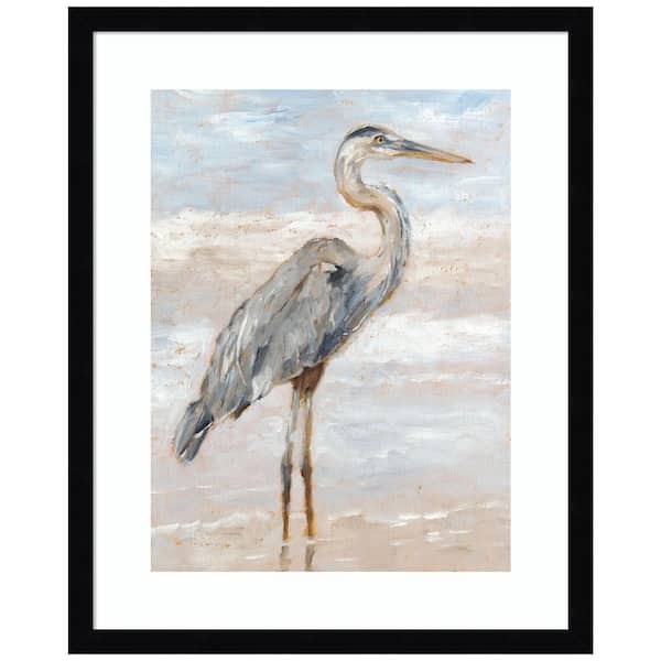 Amanti Art "Beach Heron I" by Ethan Harper 1 Pieceood Framed Giclee Animal Art Print 21 in. x 17 in.