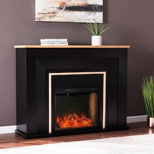 Daniena 52 in. Smart Electric Fireplace in Black and Natural