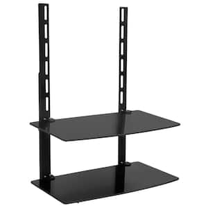 QLOUNI TV Top Rack Shelf, Monitor Top Storage Shelf Adjustable