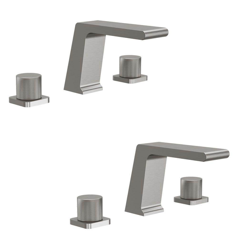YAWWALK 8 in. Widespread Double Handle Waterfall Spout Bathroom