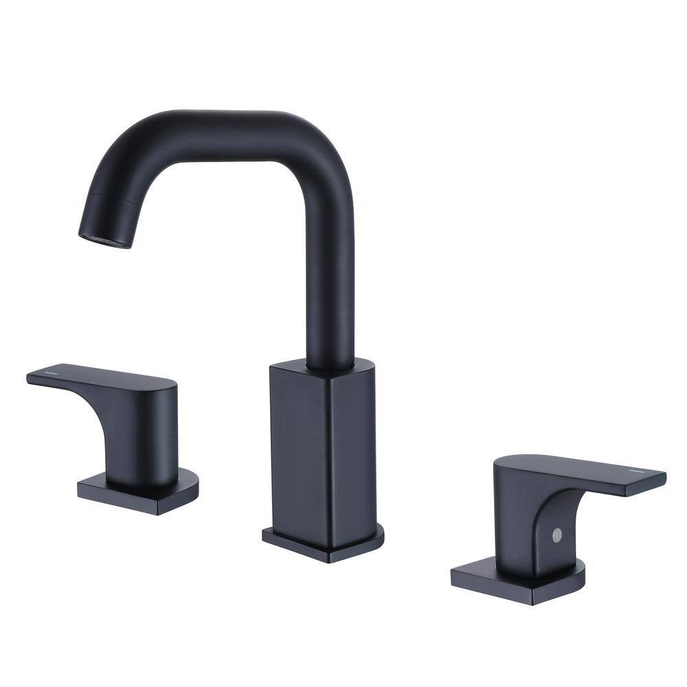 3-Holes 2-Handles Round 8 in. Widespread High Arc Bathroom Sink Basin Fauce