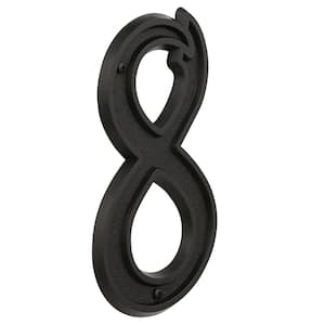 5-1/2 in. Black Plastic House Number 8