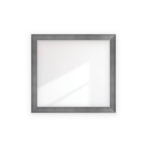 BrandtWorks Timberwolf Silver Framed Wide Wall Mirror 40 in. W x 43 in. H