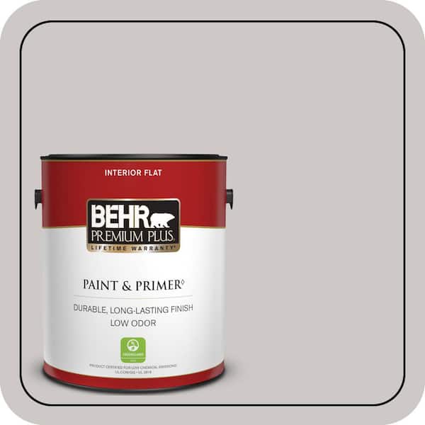 BEHR PREMIUM PLUS 1 gal. #PPU26-09 Graycloth Flat Low Odor Interior Paint & Primer