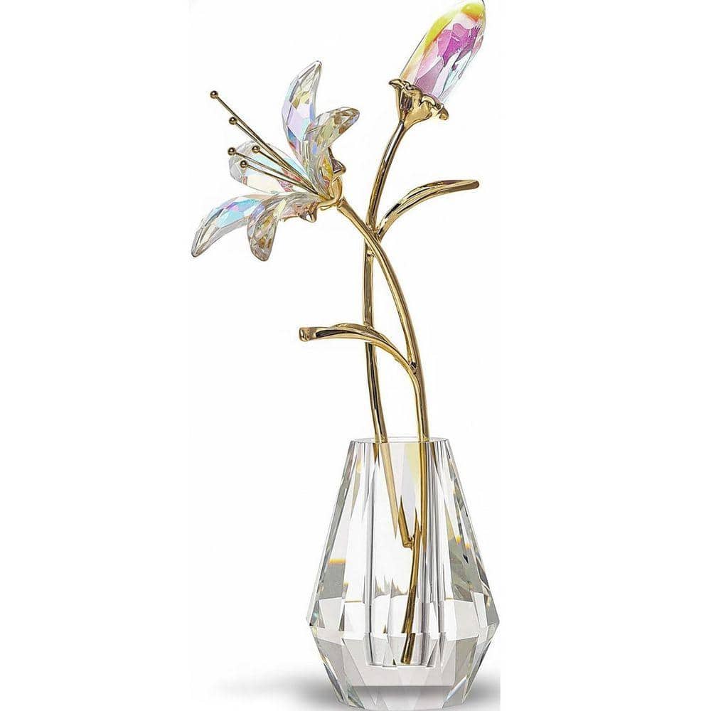5.9 in. x 2.7 in. Multi-Colored Crystal Artificial Tiger Lily with
