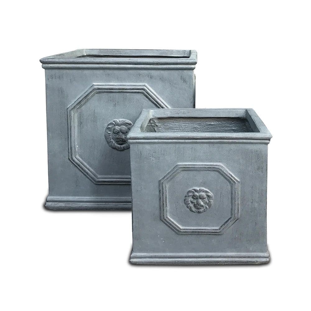 10.5 in., 13 in. Deep Charcoal (Enhanced Interior) Concrete Rectangular Planter / Pot with Drainage Holes (2-Pack) price history on PriceWatchPro