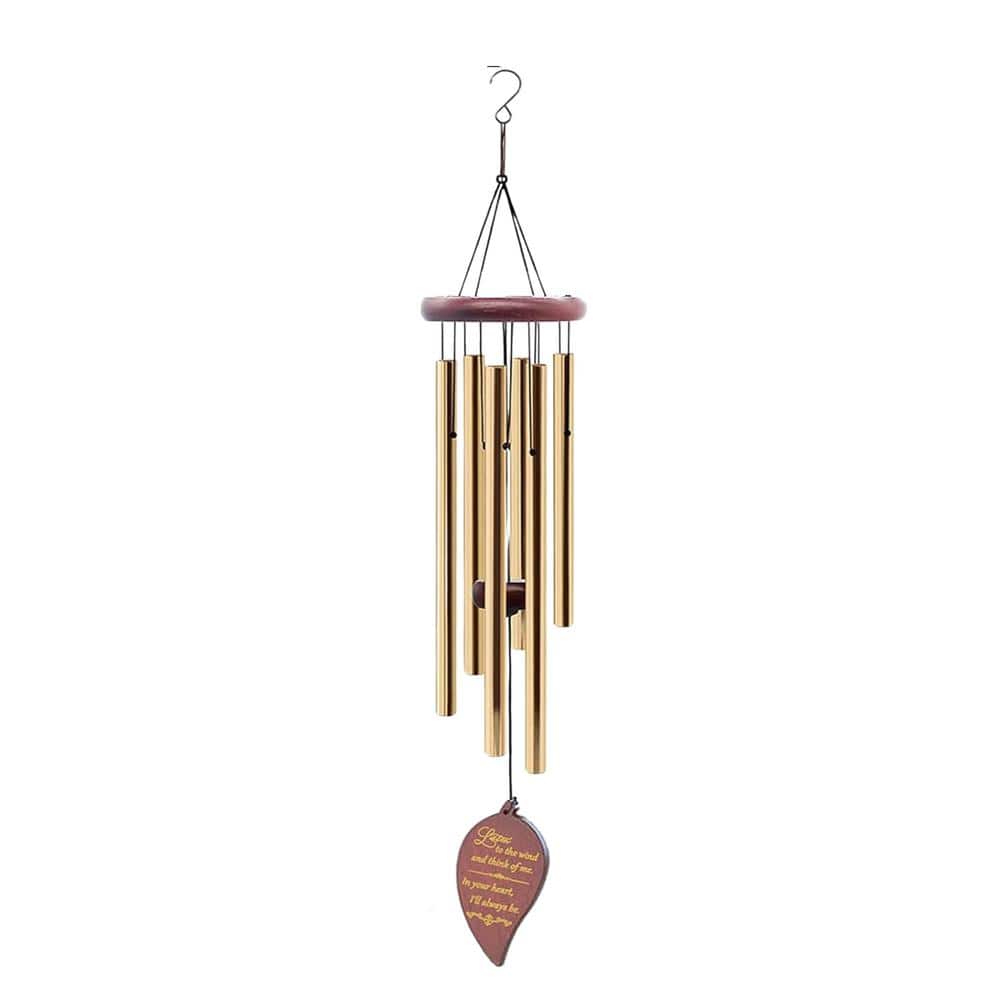 30 in. Wooden Sympathy Wind Chimes Memorial for Loss of Loved One Mother Fa