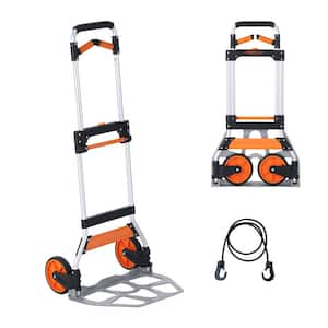 Folding Hand Truck, 309 lbs. Load Capacity, Aluminum Portable Cart, Convertible Hand Truck and Dolly