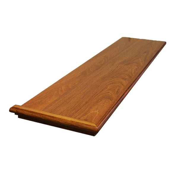 Stairtek 0.625 in. x 11.5 in. x 48 in. Prefinished Natural Brazillian Cherry Left Return Retread