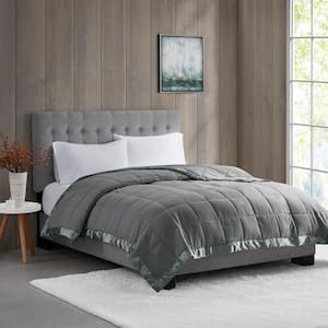 Charcoal Polyester Oversized Full Blanket