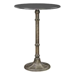 Industrial Black Round Metal Counter Height Table