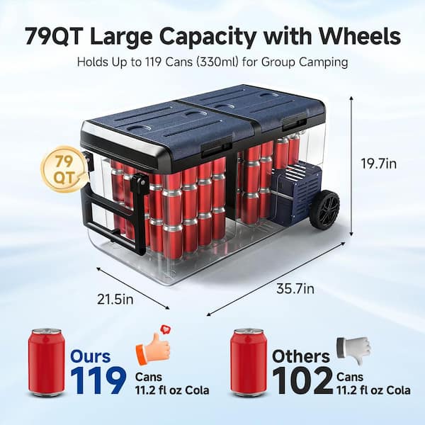 BODEGA 2.64 cu. ft. Dual Zone-4℉~68℉ Outdoor Refrigerator 33 in