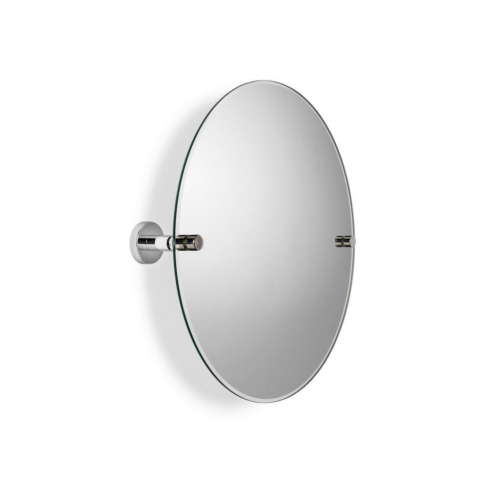 Croydex Metra 18 in. W x 18 in. H Round Frameless Wall Mounted Flexi ...