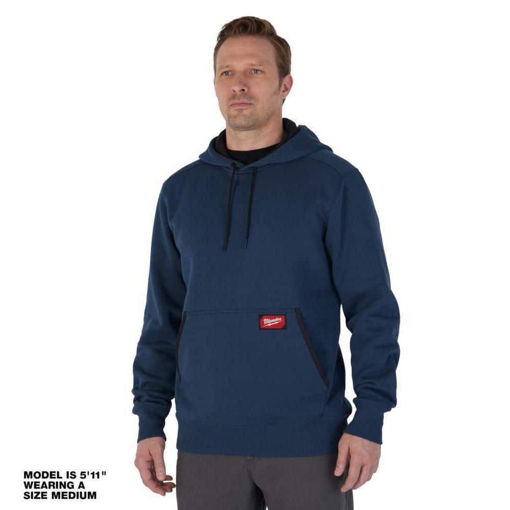Men's X-Large Blue Midweight Cotton/Polyester Long-Sleeve Pullover Hoodie price history on PriceWatchPro