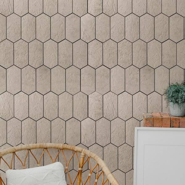 thumbnail interactive-video image 1 of PANEL SOLUTIONS Textured Wall Panels - Kitchen Tile Look - 2 Pieces, 23.5 X 48 X 3/16 Inches (Lot Of 2) 1 of 2