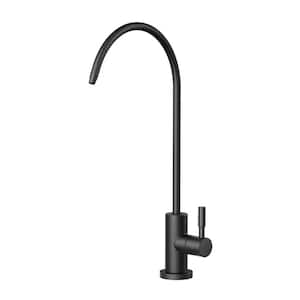 Single Handle Single Hole Water Filter Standard Kitchen Faucet in Black