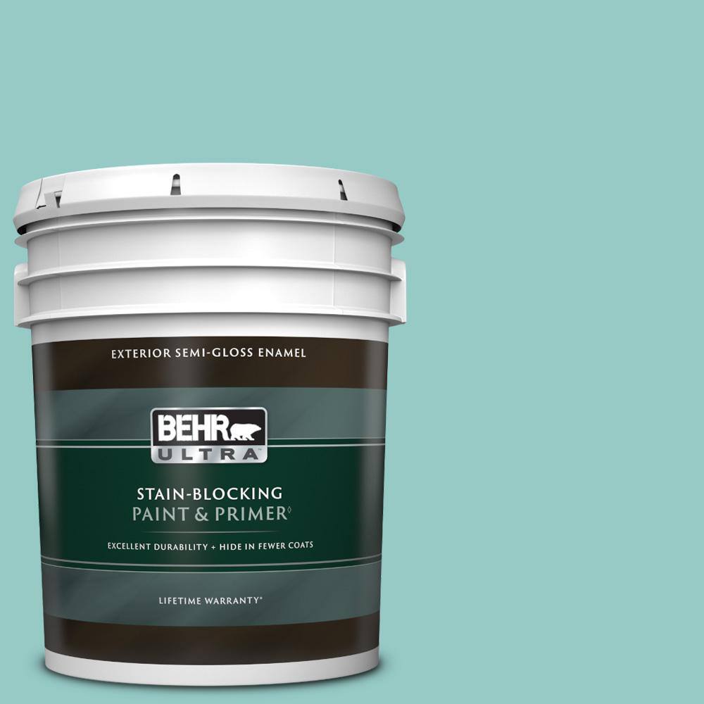 BEHR ULTRA 5 gal. 500D4 Jamaica Bay SemiGloss Enamel Exterior Paint