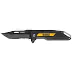 3.25 in. Stainless Steel Partially Serrated Tanto Folding Knife