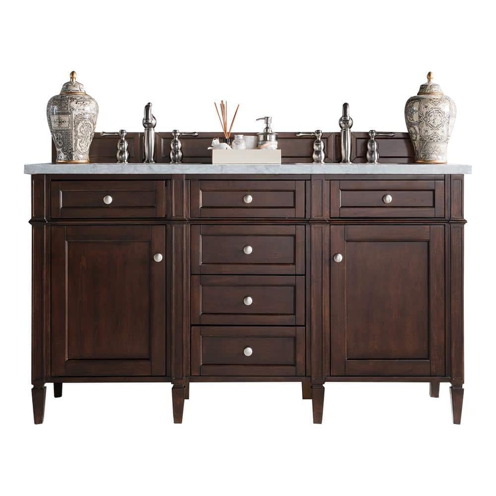Brittany 60 in. W x 23.5 in. D x 34 in. H Double Bath Vanity in Burnished M